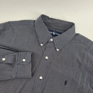 Ralph‎ Lauren Ellington Button Down Shirt Large Gingham Check Embroidered Pony